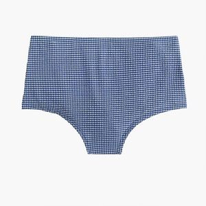J. Crew High-waisted bikini bottom in tiny gingham
